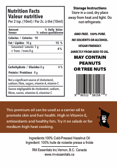 Cold-Pressed Hazelnut Oil